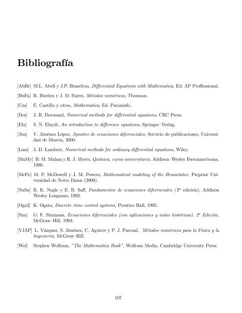 Métodos numericos: ecuaciones diferenciales ordinarias