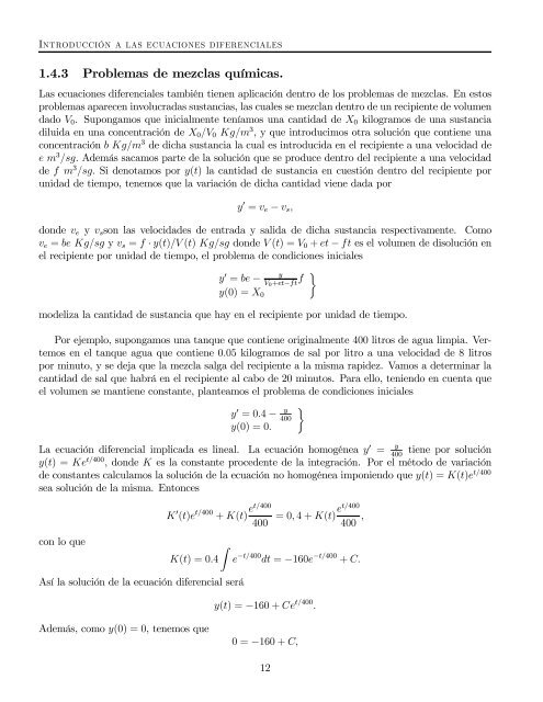 Métodos numericos: ecuaciones diferenciales ordinarias