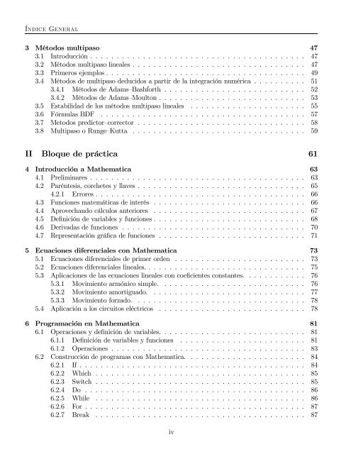 Métodos numericos: ecuaciones diferenciales ordinarias