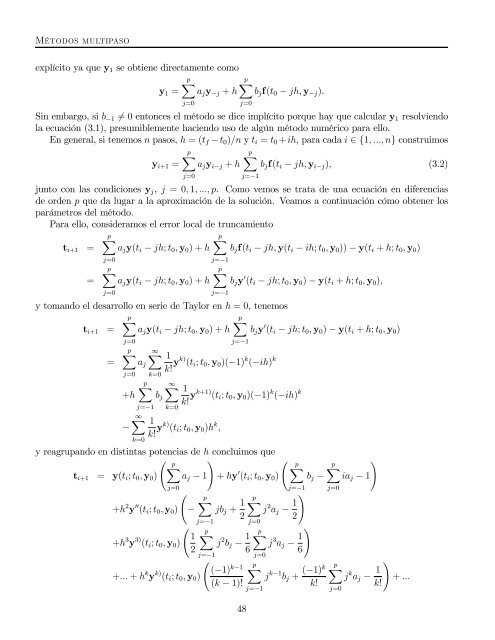 Métodos numericos: ecuaciones diferenciales ordinarias