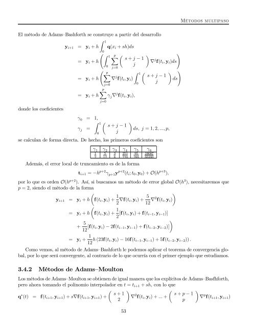 Métodos numericos: ecuaciones diferenciales ordinarias