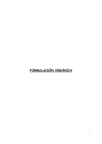 Formulación orgánica: Teoría y ejercícios - IES El Majuelo