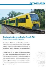 Regionaltriebwagen Regio-Shuttle RS1 für den ... - Stadler