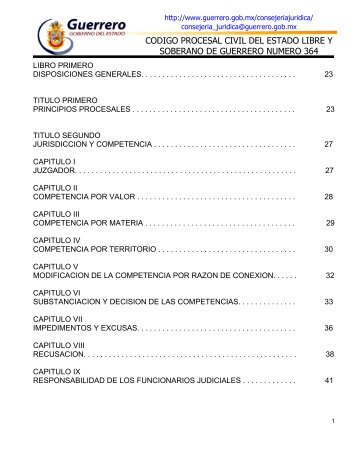 codigo procesal civil del estado libre y soberano de guerrero