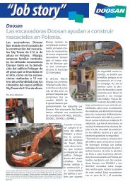 Las excavadoras Doosan ayudan a construir rascacielos en Polonia.