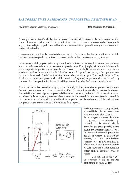 Las torres en el patrimonio. Un problema de estabilidad". Alminares ...