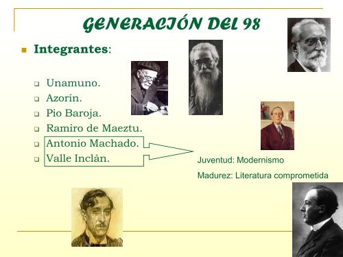 el modernismo y la generación del 98 - Colegio San José SS.CC.