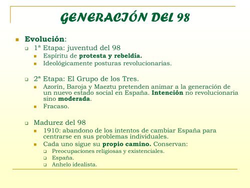 el modernismo y la generación del 98 - Colegio San José SS.CC.