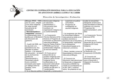 Mapeamiento crítico Identidades socio culturales en ... - Crefal