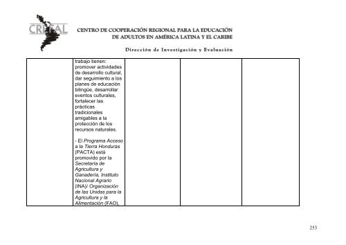 Mapeamiento crítico Identidades socio culturales en ... - Crefal