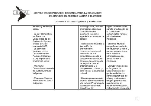 Mapeamiento crítico Identidades socio culturales en ... - Crefal