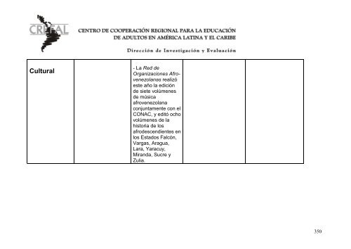 Mapeamiento crítico Identidades socio culturales en ... - Crefal