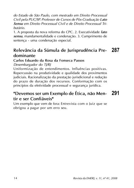 10 Anos da Revista EMERJ - Emerj - Tribunal de Justiça do Estado ...