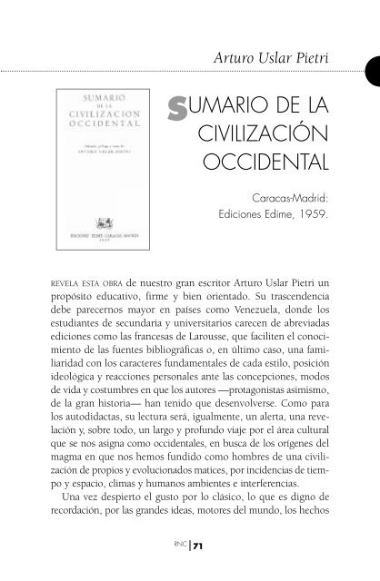 RNC 337 - Casa Nacional de las Letras Andrés Bello