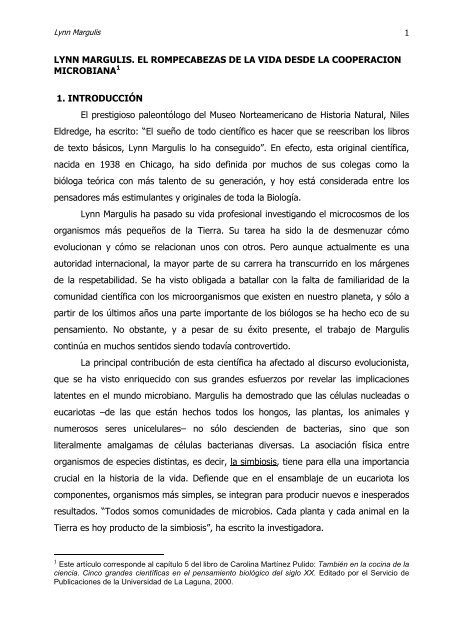 Lynn Margulis Blog De La Profesora Carolina Martinez Pulido