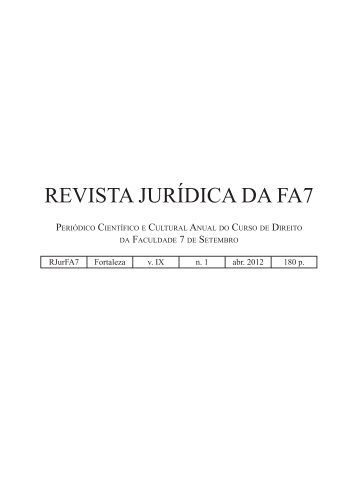 REVISTA JURÍDICA DA FA7