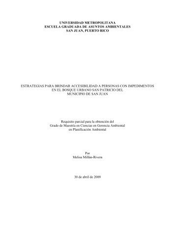 Millán Rivera, Melissa (2009). Estrategias para brindar accesibilidad ...