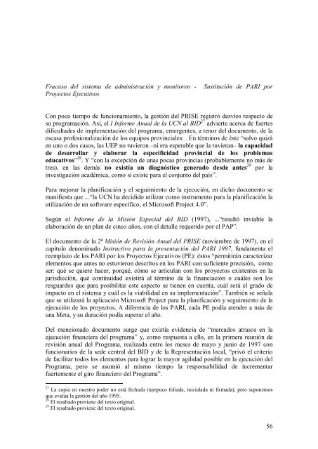 Informe del PRISE - Auditoría General de la Nación