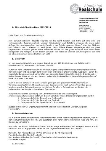 1. Elternbrief - Realschule-Beilngries.de