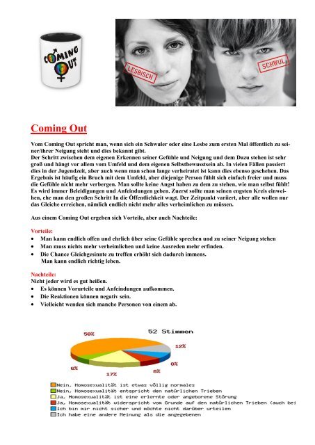 Coming Out - Regenbogen-Verein für Schwule und Lesben eV