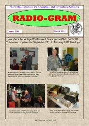 120 Mar 2012 - wirelesses and gramophones