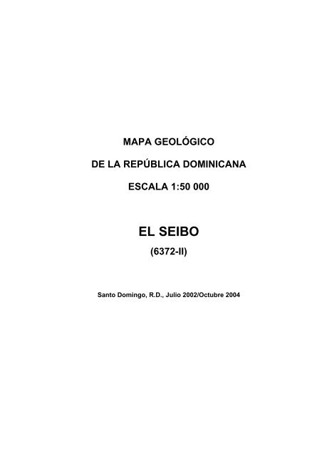 EL SEIBO - mapas del IGME - Instituto Geológico y Minero de España