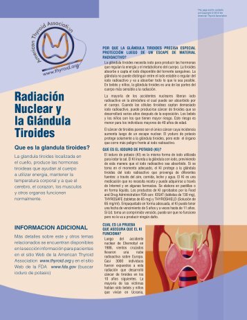 Radiación Nuclear y la Glándula Tiroides - American Thyroid ...