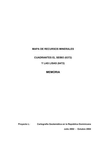 MEMORIA - mapas del IGME