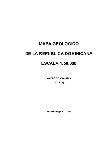 mapa geologico de la republica dominicana ... - mapas del IGME