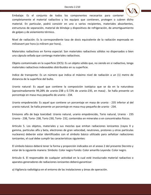 [Decreto Nº 2.210] - Vidal & Asociados