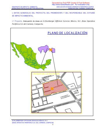 PLANO DE LOCALIZACIÓN - sinat - Semarnat