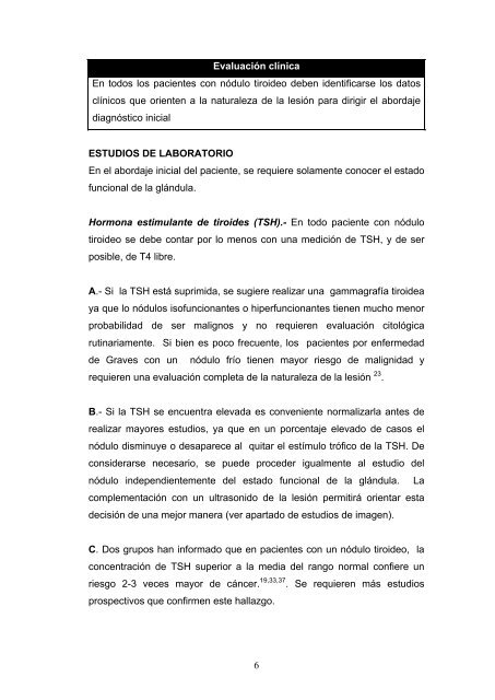 diagnóstico y tratamiento del nódulo tiroideo - Sociedad Mexicana ...