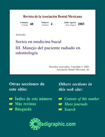 Series en medicina bucal III. Manejo del paciente ... - edigraphic.com