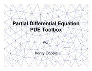 Partial Differential Equation PDE Toolbox