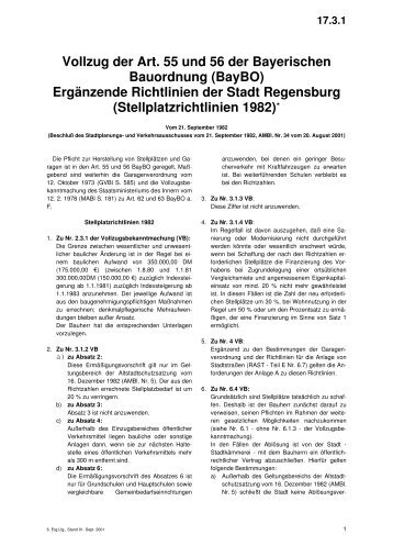 Stellplatzrichtlinien der Stadt Regensburg (PDF, 75 KB)
