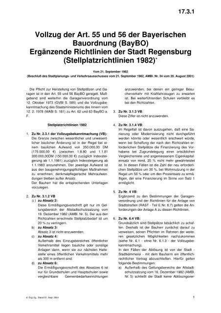 Stellplatzrichtlinien der Stadt Regensburg (PDF, 75 KB)