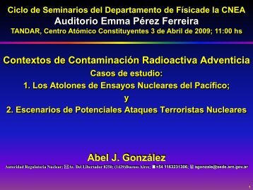 Contextos de Contaminación Radioactiva Adventicia Abel J ...