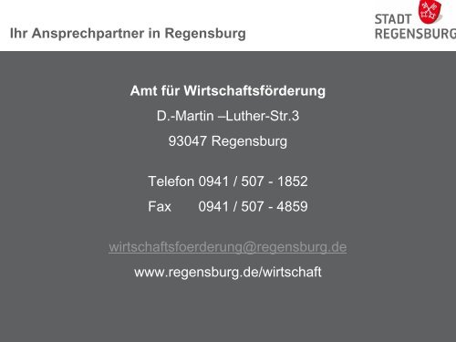 Titel ohne Bild in Arial 45 Punkt - Stadt Regensburg