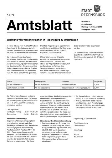 Amtsblatt 07 / 11.02.2013 - Stadt Regensburg