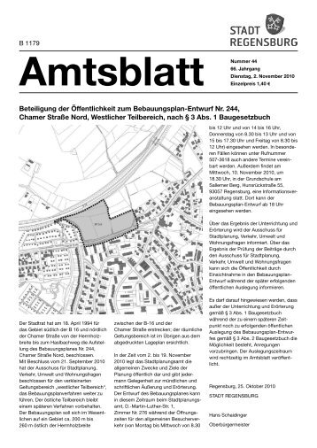 Amtsblatt 44 / 02.11.2010 - Stadt Regensburg