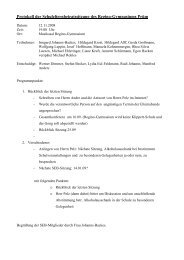 Protokoll der Schulelternbeiratssitzung des Regino-Gymnasiums Prüm