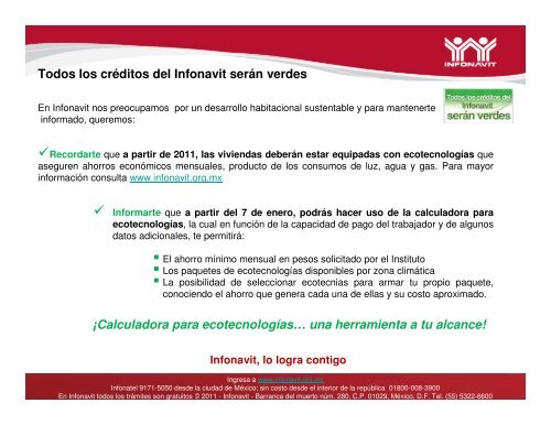 Todos los créditos del Infonavit serán verdes ¡Calculadora para ...