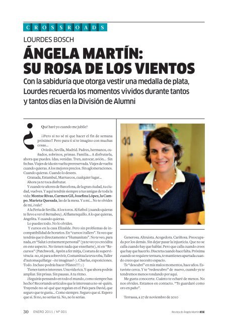 revista especialmente editada para Ángela - IESE Business School