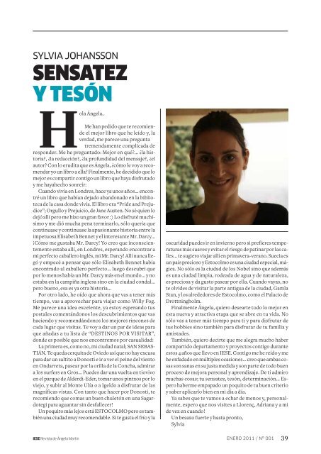 revista especialmente editada para Ángela - IESE Business School