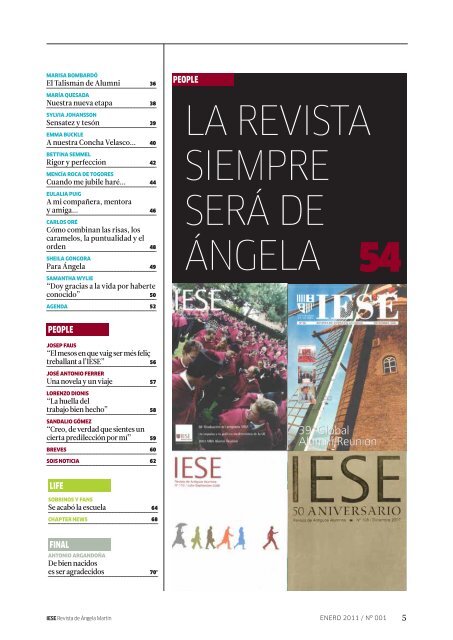 revista especialmente editada para Ángela - IESE Business School