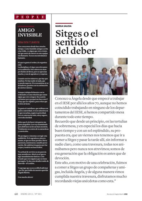 revista especialmente editada para Ángela - IESE Business School