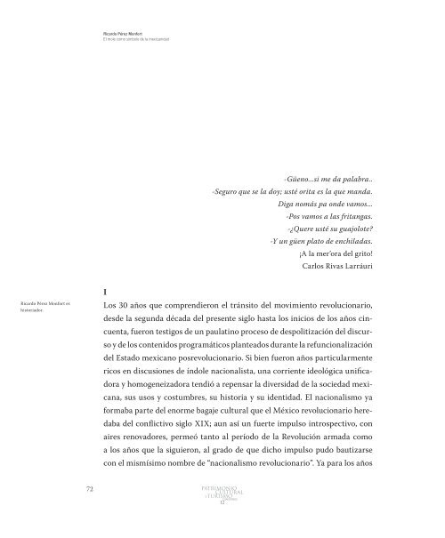 el mole como símbolo de la mexicanidad - Consejo Nacional para la ...