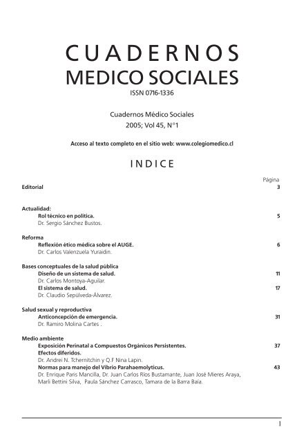 Descargue la revista aquí - Colegio Médico de Chile