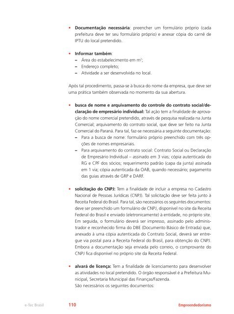 Empreendedorismo - Rede e-Tec Brasil - Ministério da Educação