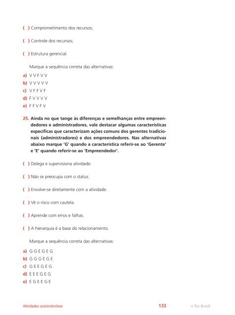 Empreendedorismo - Rede e-Tec Brasil - Ministério da Educação